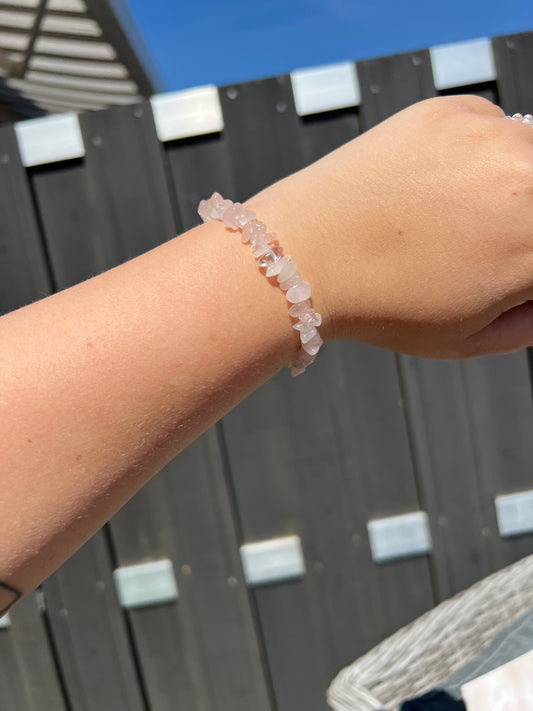 Splitarmband – Rozenkwarts (ca. 0,7 cm)